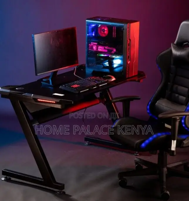 Gaming Table: 1.2m Led Light Gaming Computer Table