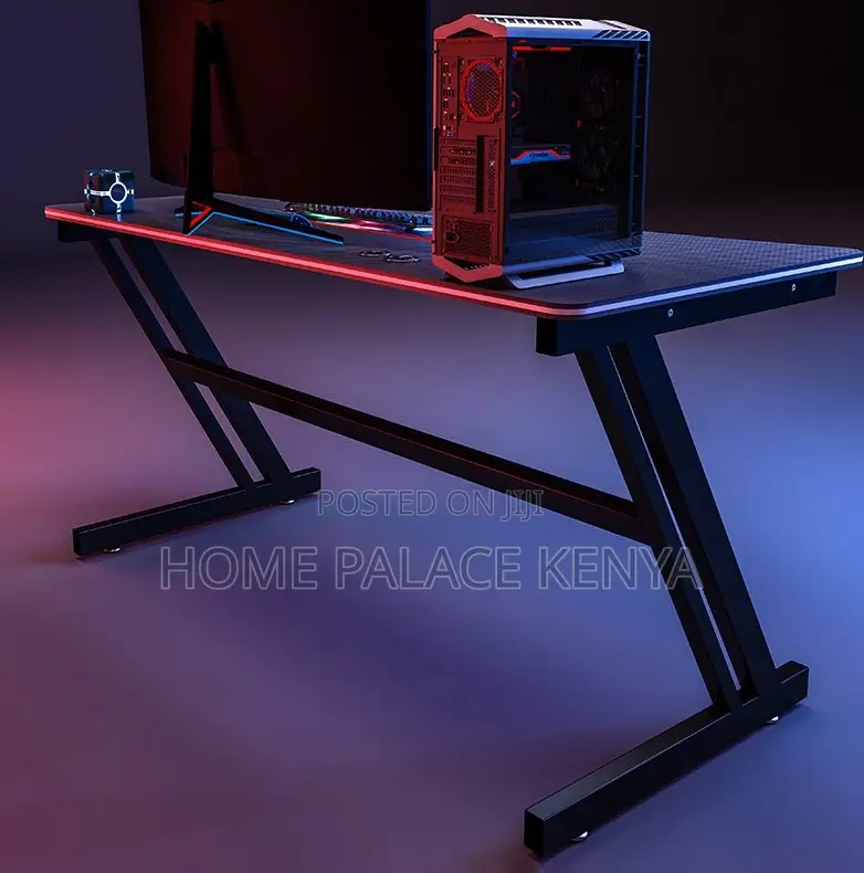 Gaming Table: 1.2m Led Light Gaming Computer Table