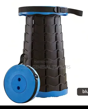 Folding Stool Adjustable Height Pp Material Portable Collapsible
