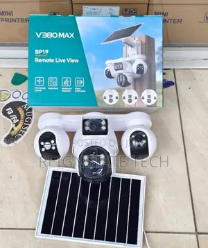 4 Lens 4g Simcard Solar Powered PTZ Camera 8mp
