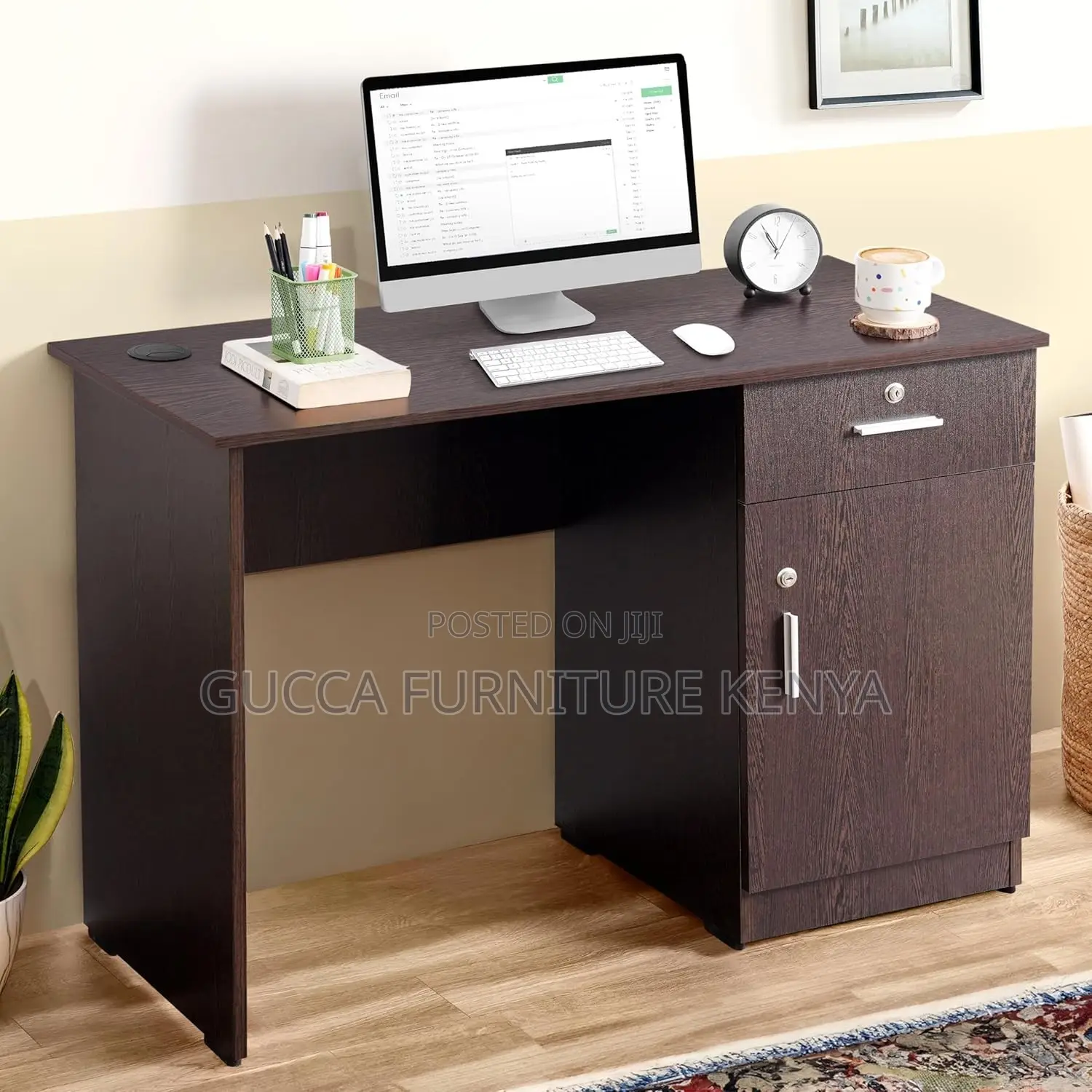 Brown Customized Home Study Area Desk