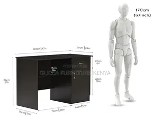Brown Customized Home Study Area Desk