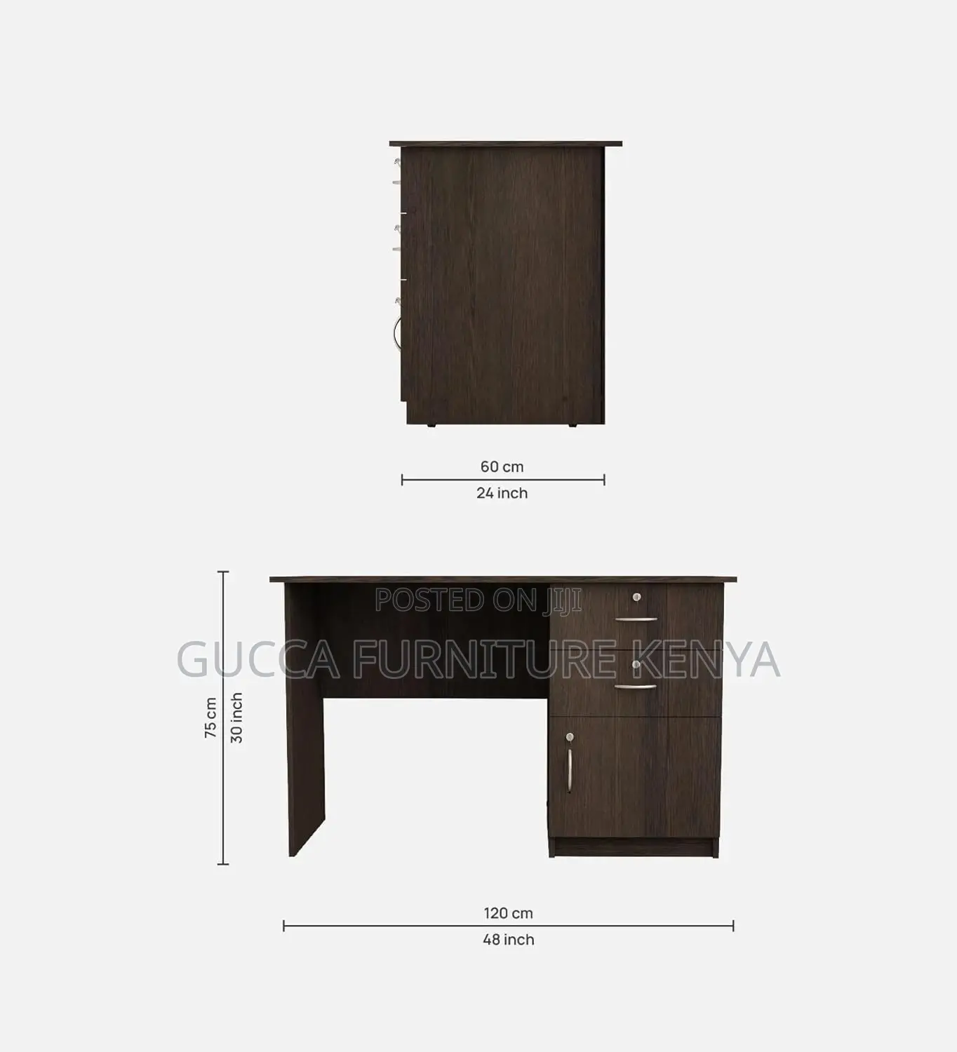 Brown Customized Home Study Area Desk