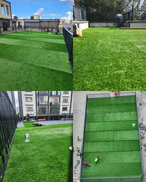 Artificial Green Grass Carpets Post Installation at Syokimau
