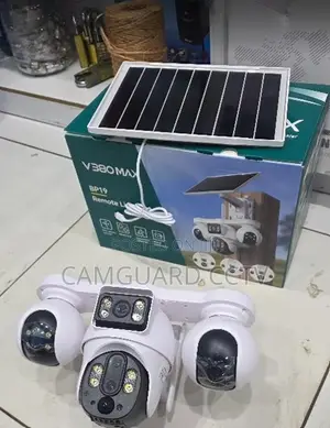 Smart 4 Lens CCTV Camera With Solar Panel and Mobile App Control