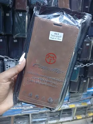 Tecno Pop 20 Faux Leather, Magnetic Clasp Case