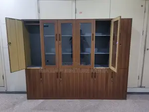 3-Door's Wooden Glass Front Document Cabinet