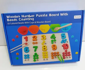 Wooden Number Puzzle.