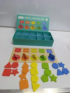 Wooden Shape Sorting Box.