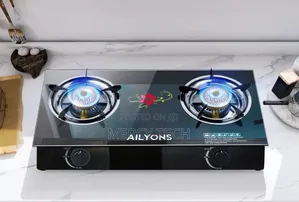 Ailyons 2-Burner Tempered Glass Gas Stove