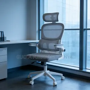 White Swivel Ergonomic Orthopedic Mesh Seat