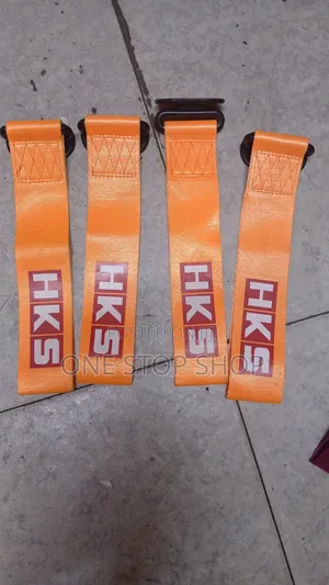 Orange HKS Branded Decorative Racing Tow Strap