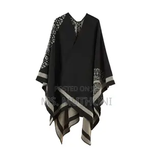 Ladies Floral Winter Wrap Poncho