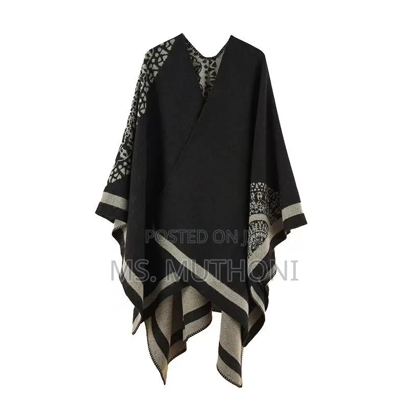Ladies Floral Winter Wrap Poncho