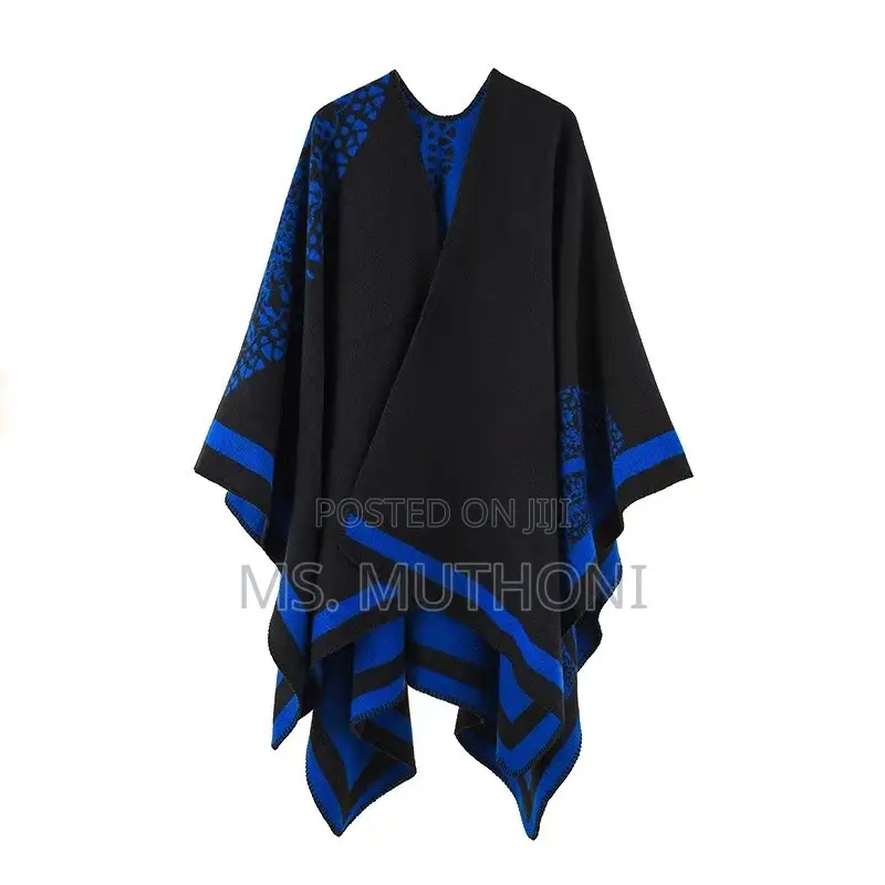 Ladies Floral Winter Wrap Poncho