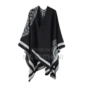Ladies Floral Winter Wrap Poncho