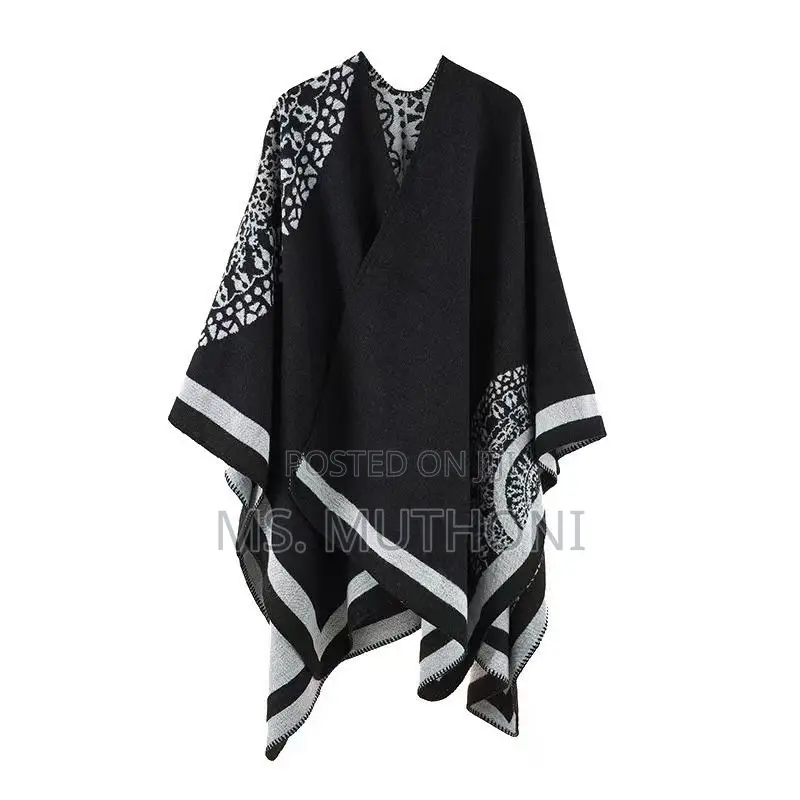 Ladies Floral Winter Wrap Poncho