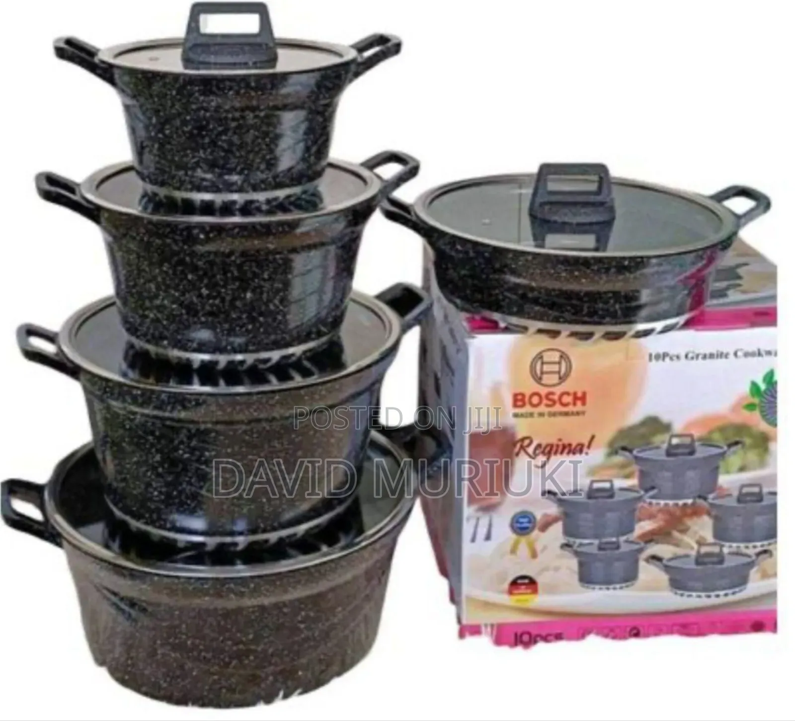Bosch 10pc Cookware Black Colour