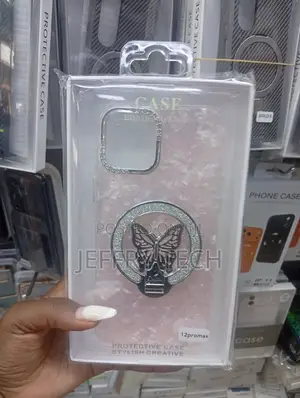 Goldliwin Glitter Butterfly Case - iPhone 12 Pro Max .