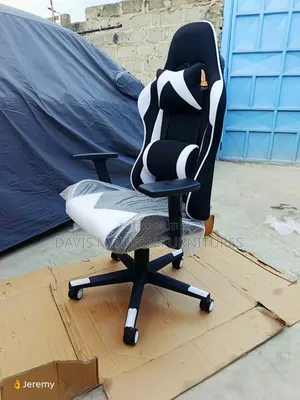 High-Black and White Fabric Office Chair