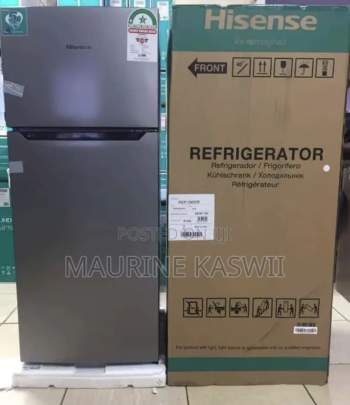 Hisense Double Door 120 Liters Ref 120 Dr -Grey (New)