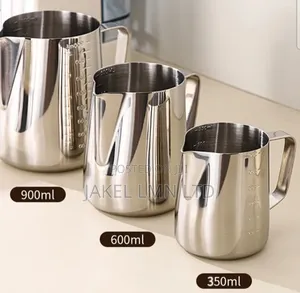 Stainless Steel Frothing Pitcher 600ml - Silver Milk Jug For Coffee