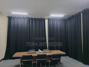 Black Dining Area Curtains for House Privacy