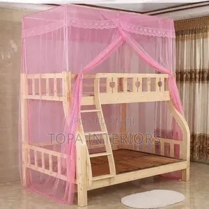 Square Top Bunk Bed Mesh Mosquito Nets for Double Decker Beds