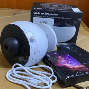 Colorful Rotating Galaxy Lamp With Star, Planet, and Nebula Projection
