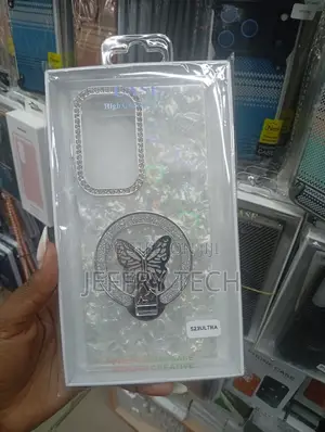 C.F.S Glitter Back Phone Cover 3d Butterfly .Samsung Galaxy S23 Ultra