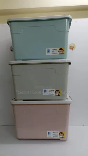 80l Stackable Storage Container With Wheels and Lid