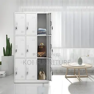 Office Cabinet; Office Metallic Cabinet With 9 Lockable Compartments