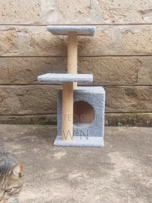 Cat Tree House With Scratching Post and Lounge