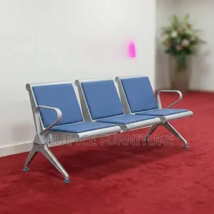 3 Seater Heavy Duty Blue Chair