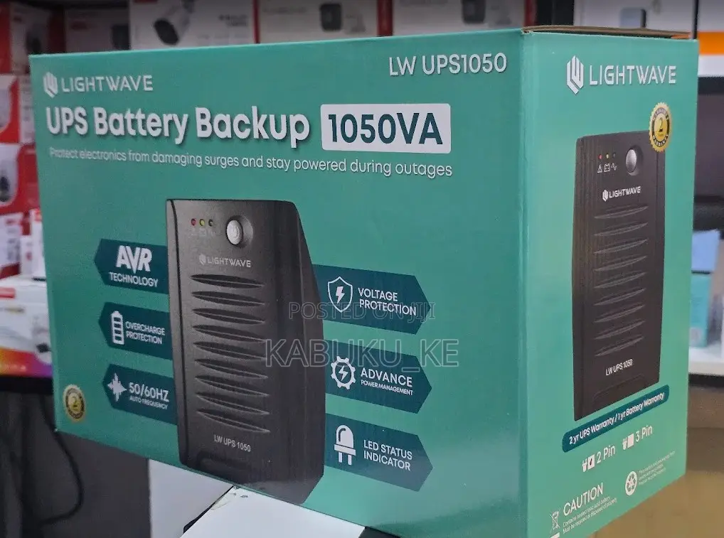 Lightwave Ups 1050va /630watts Ups With 2 Universal Sockets