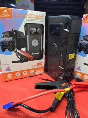 Smart Car Jump Starter With Digital Air Compressor Led Light