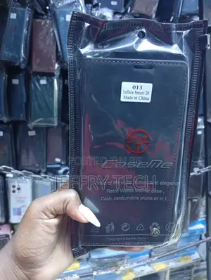 Infinix Smart 20 High-Quality Magnetic Closure Leather Wallet Case