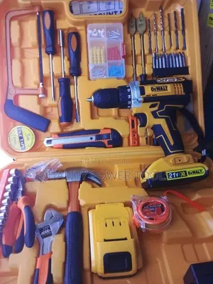 Dewalt 36v Cordless Electric Drill 117pc Tool Set With 2 Batteries