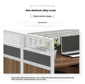 Brown 4-Way Modern Modular Workstation