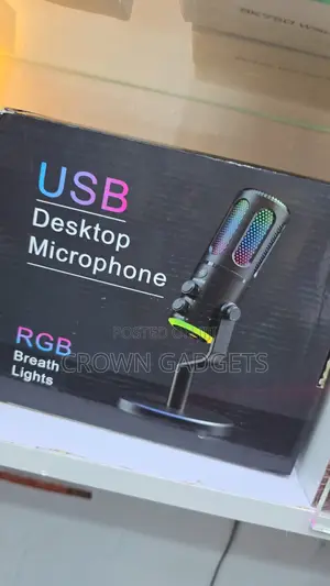 RGB Usb Desktop Microphone Gaming Streaming Condenser Mic