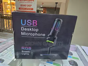 RGB Desktop Microphone Usb Gaming Mic With Noise Reduction