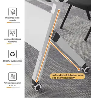 White Folding Office Training and Conference Table