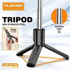 Live- Selfie Stick 360° Rotation Led Fill Light Tripod
