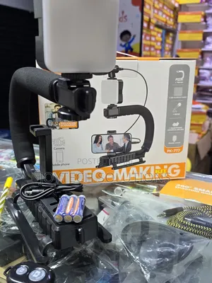 Professional Stabilizer Vlogging for Phone – Mic, Tripod Led Light