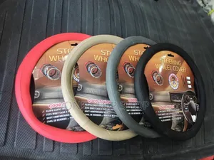 Sponge Leather Colored 38cm Nonslip Grip Steering Wheel Cover