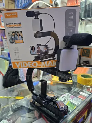 Camera/Mobile Phone Vlogging Kit With Tripod Remote Led Flash Stable