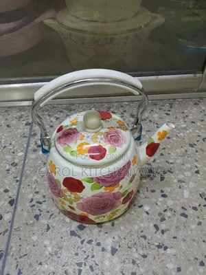 3.3 LTR Enamel Tea Pot/ Flowered Tea Pot
