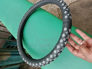 Louis Vuitton Designer Pattern Black _Grey Nonslip Steering Cover