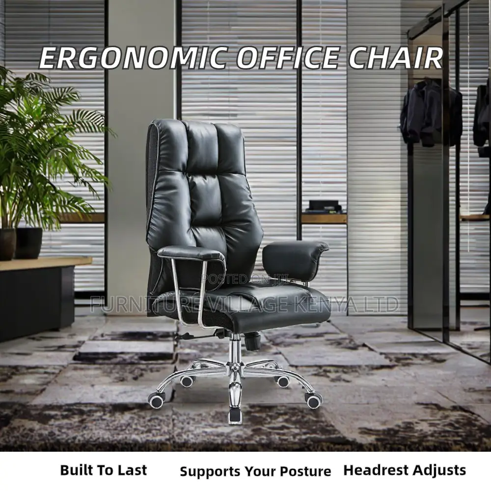 High-Leather Executive Swivel Office Chair