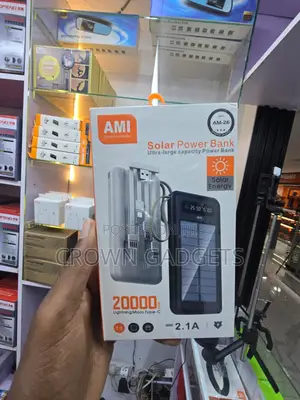 Ami Am-26 Solar Power Bank 20000mah Dual Usb Fast Charge